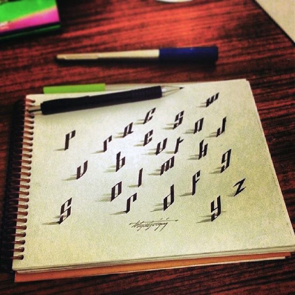 3D_Calligraphy_Letters_Seem_To_Peel_Off_The_Page_by_Tolga_Girgin_2014_01