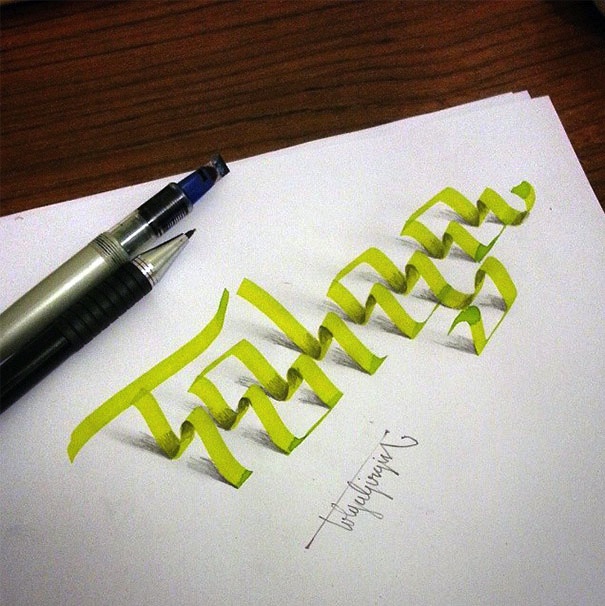 3D_Calligraphy_Letters_Seem_To_Peel_Off_The_Page_by_Tolga_Girgin_2014_02