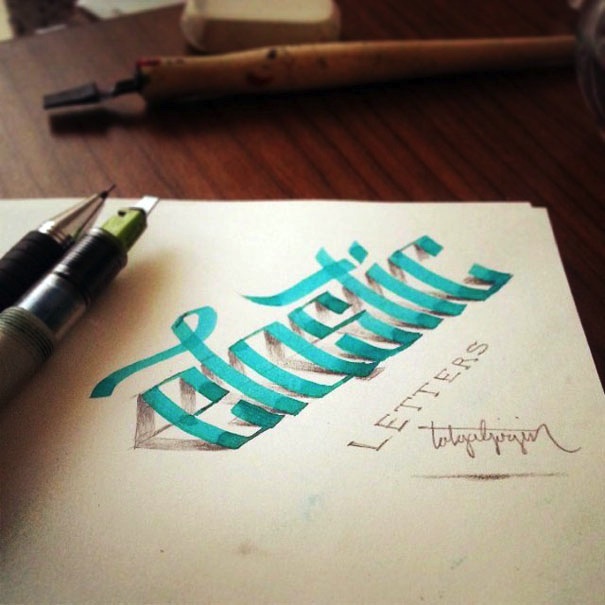 3D_Calligraphy_Letters_Seem_To_Peel_Off_The_Page_by_Tolga_Girgin_2014_08