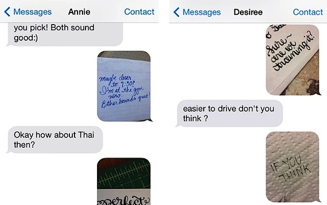 Calligrapher Sends Handwritten Text Messages Without Using His Phone 