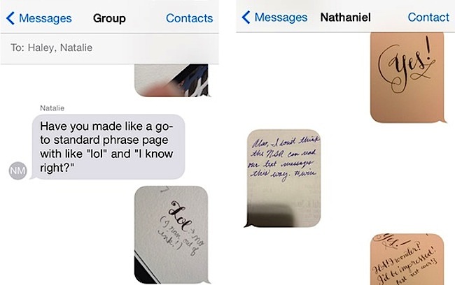 Calligrapher Sends Handwritten Text Messages Without Using His Phone 