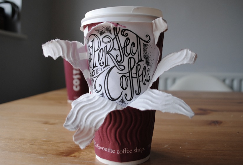 Coffee_Time_Typographic_Art_on_Discarded_Coffee_Cups_by_Rob_Draper_2014_07