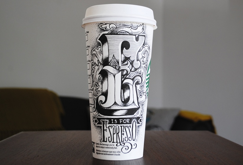 Coffee_Time_Typographic_Art_on_Discarded_Coffee_Cups_by_Rob_Draper_2014_09