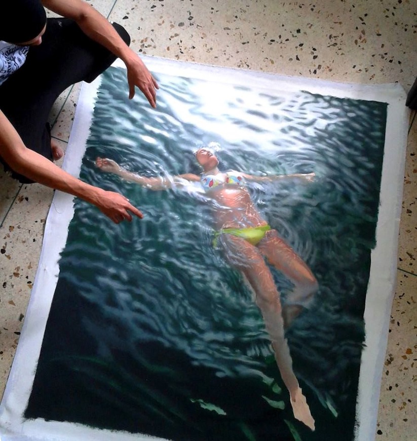 Hyperrealistic_Oil_Paintings_Of_People_Swimming_by_Gustavo_Silva_Nunez_2014_03