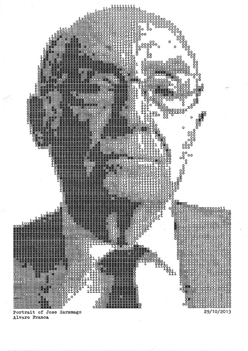 Typewritten_Portraits_BW_Portraits_Of_Literary_Authors_Created_With_A_Typewriter_2014_06