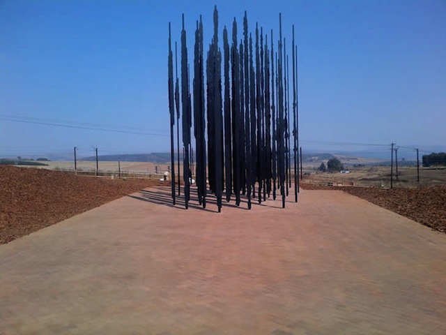 Nelson Mandela Memorial Sculpture Made From Prison Bars