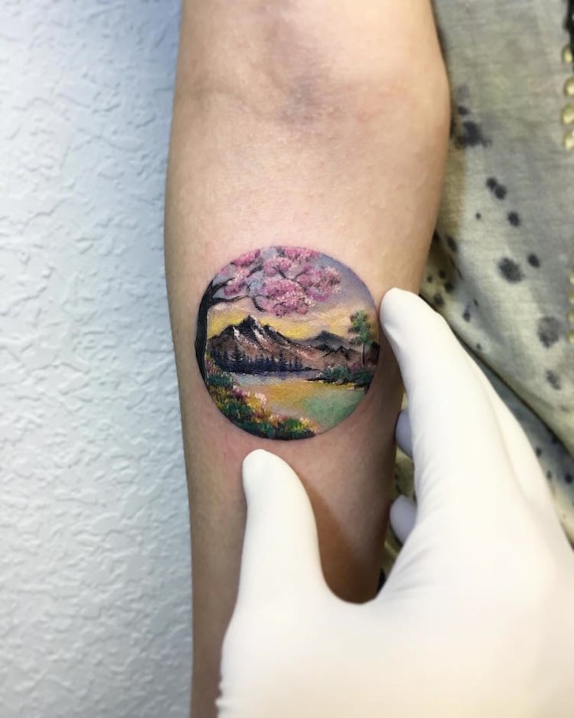 Artist Eva Krbdk Tells Dreamlike Tales Through Circular Miniature Tattoos