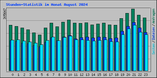 Stunden-Statistik im Monat August 2024