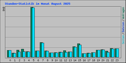 Stunden-Statistik im Monat August 2025