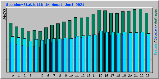 Stunden-Statistik im Monat Juni 2021