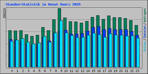 Stunden-Statistik im Monat Maerz 2025