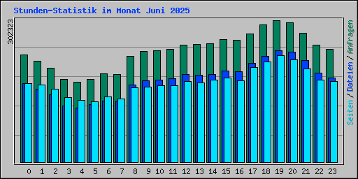 Stunden-Statistik im Monat Juni 2025