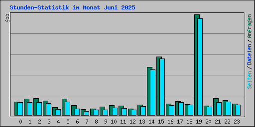 Stunden-Statistik im Monat Juni 2025